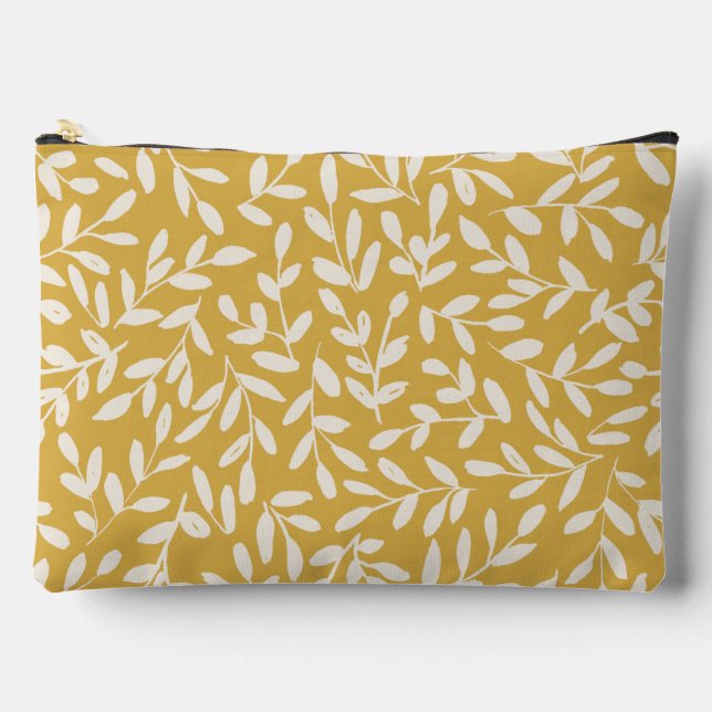Delicate Leafy Branch Accessory Pouch (Front)