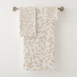 Delicate Leafy Branch Bath Towel Set