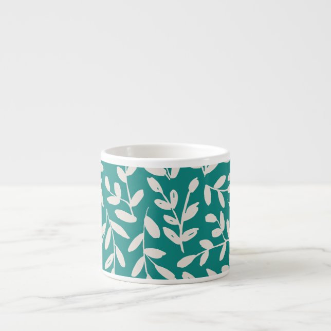 Delicate Leafy Branch Espresso Cup (Front)