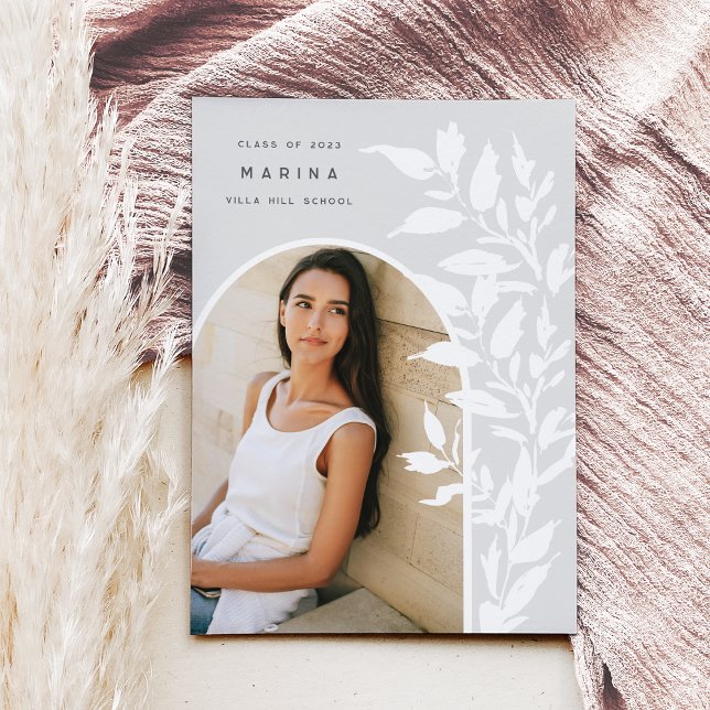 Delicate Leaves | Photo Graduation Announcement (Creator Uploaded)