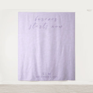 Delicate Lilac Wedding Photo Backdrop Tapestry