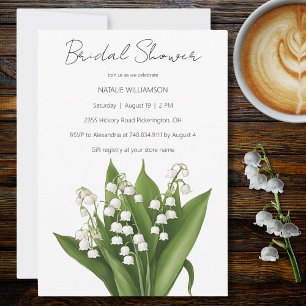 Delicate Lily of the Valley Bridal Shower Invitation