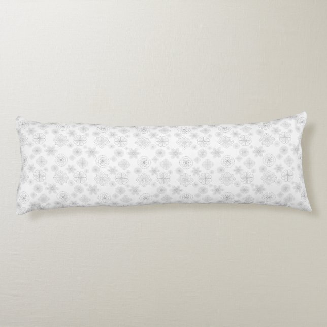 Delicate line flower pattern body cushion (Back)