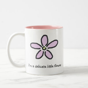 Delicate Little Flower Two-Tone Coffee Mug
