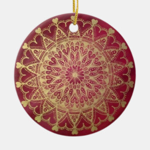 Delicate Love Circle Ceramic Tree Decoration