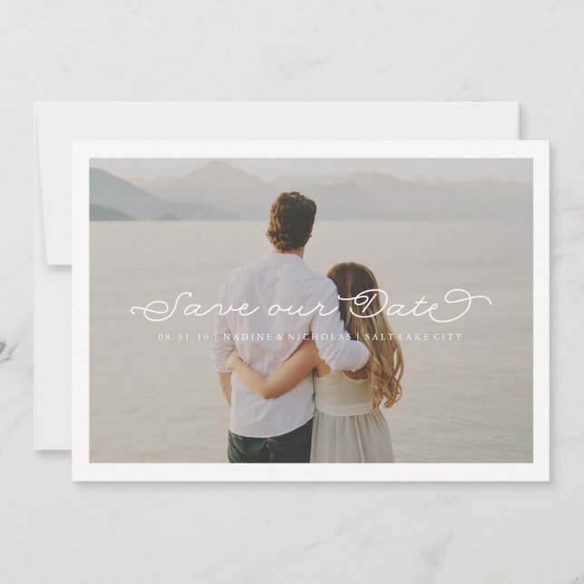 Delicate Love Save the Date Wedding Overlay (Front)
