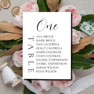 Delicate Minimal Script Seating Chart Invitation