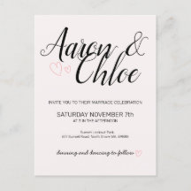 Delicate Minimalist Calligraphy Wedding