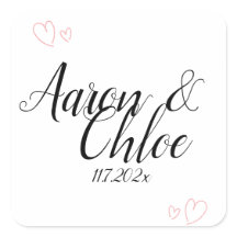 Delicate Minimalist Calligraphy Wedding Invitation