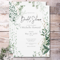 Delicate Modern Tropical Rainforest Bridal Shower