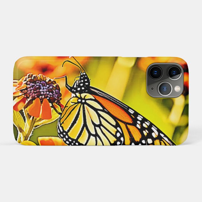 Delicate Monarch Butterfly Bloom Design Case-Mate iPhone Case (Back (Horizontal))