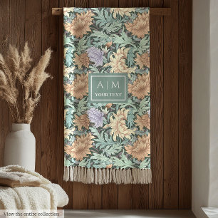 Delicate Morris style art nouveau floral blanket