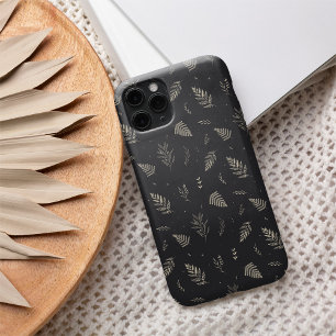 Delicate Neutral Botanical Leaves Pattern iPhone 16 Case