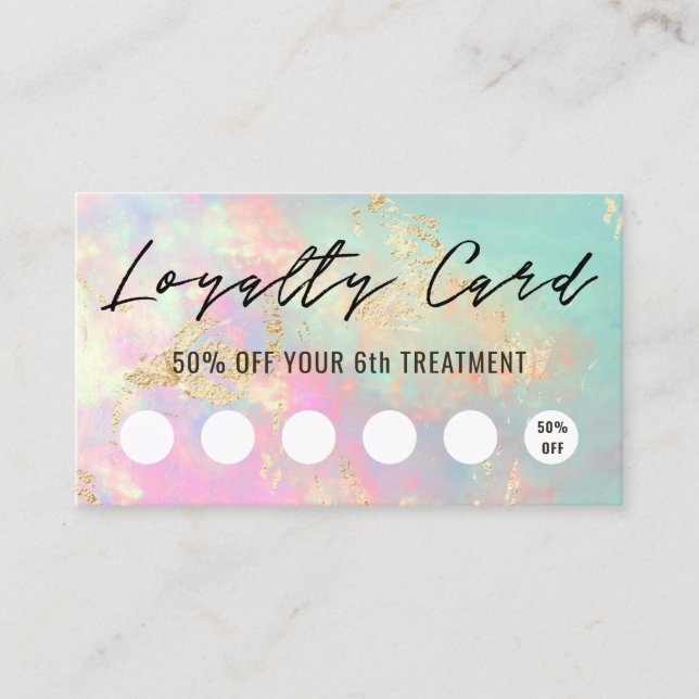 delicate opal texture loyalty card (Front)