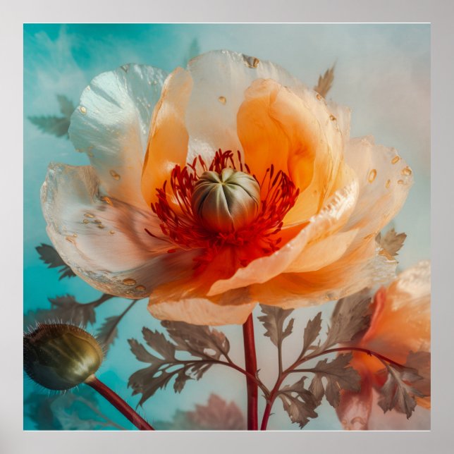 Delicate Orange Flower  Poster (Front)