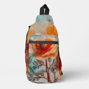 Delicate Orange Flower  Sling Bag