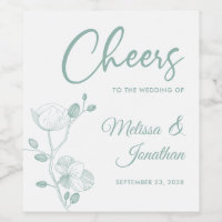 Delicate orchid cheers to wedding green custom