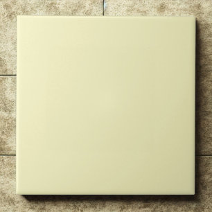 Delicate Pale Cream Yellow Bliss #f9f6c1 Tile