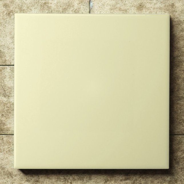 Delicate Pale Cream Yellow Bliss #f9f6c1 Tile (Creator Uploaded)