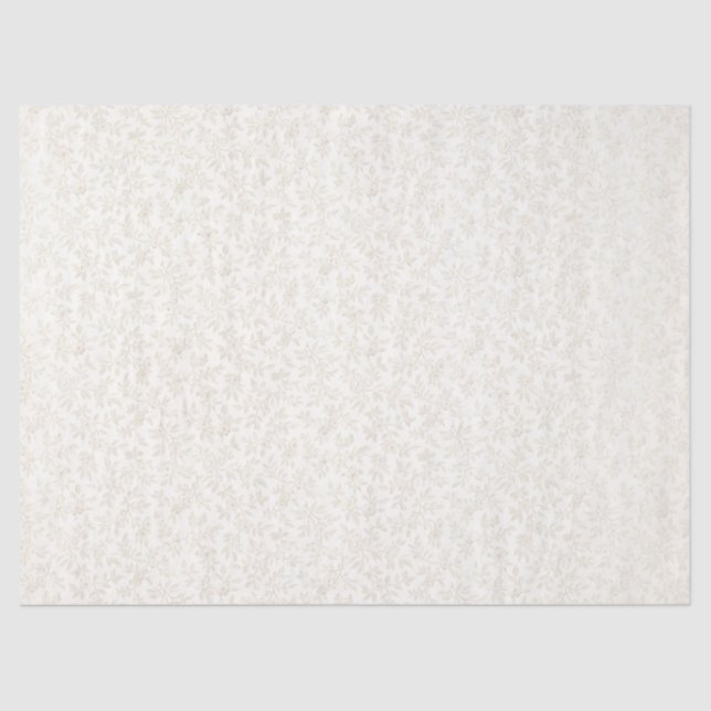 Delicate Pale Gold Floral Tissue Paper (Front)