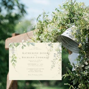 Delicate Pale Yellow Foliage No Parents  Invitation