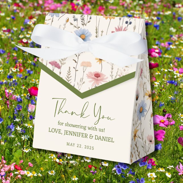 Delicate Pastel Boho Floral Baby Shower Favour Box (Creator Uploaded)