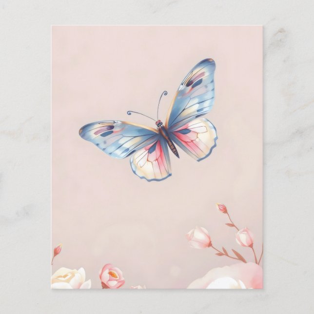 delicate pastel butterfly flyer (Front)