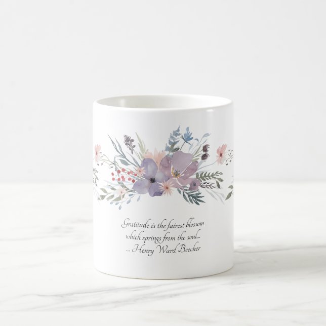 Delicate Pastel Flowers Coffee Mug (Center)