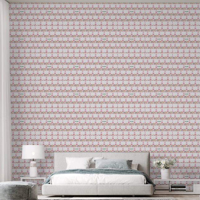 Delicate Pastel Pattern Peel and Stick Wallpaper (Bedroom)