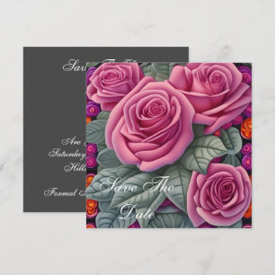Delicate Pastel Pink Wedding Roses  Invitation