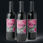 Delicate Pastel Pink Wedding Roses  Wine Label<br><div class="desc">This wedding design features beautiful pastel pink roses.  the romantic pastel floral roses are perfect for a spring or summeer wedding,  and the subtle use of this floral art adds a touch of elegance to the overall look.</div>