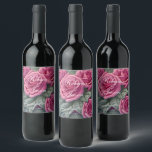 Delicate Pastel Pink Wedding Roses  Wine Label<br><div class="desc">This wedding design features beautiful pastel pink roses.  the romantic pastel floral roses are perfect for a spring or summeer wedding,  and the subtle use of this floral art adds a touch of elegance to the overall look.</div>