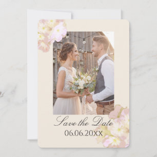 Delicate Pastel Summer Floral Photo Save the Date