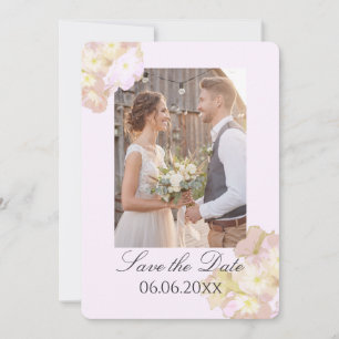 Delicate Pastel Summer Floral Photo Save the Date