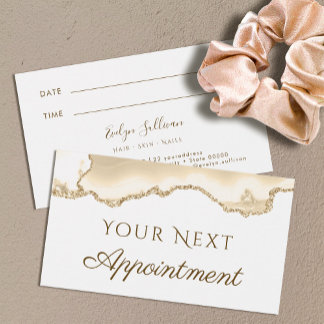 Delicate Peach Agate Appointment Card