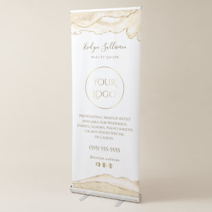 delicate peach agate retractable banner