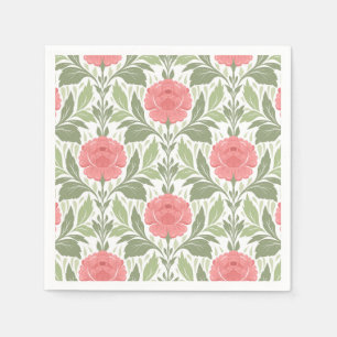 Delicate peonies napkin