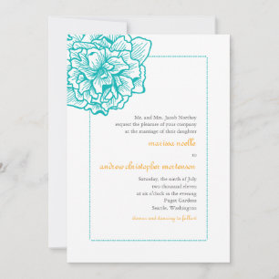 Delicate Peony Wedding Invitation