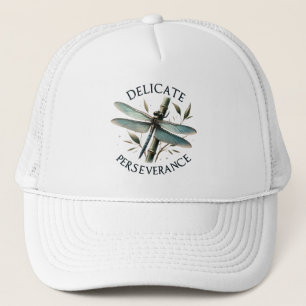 Delicate Perseverance - Artistic Dragonfly Trucker Hat