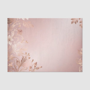 Delicate Pink and Rose Gold Floral Tissue Paper