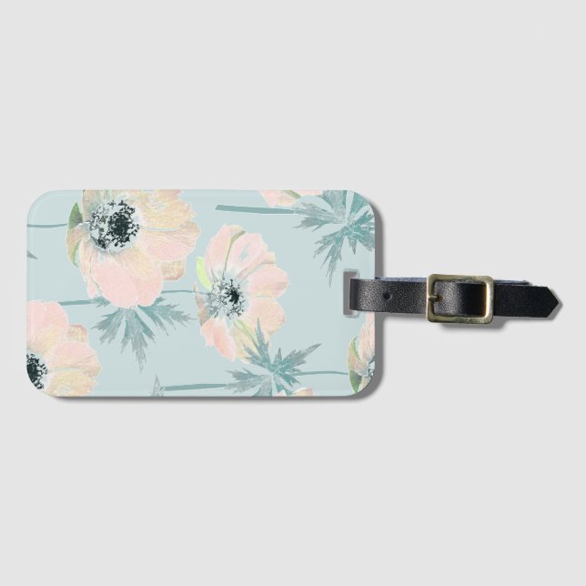 Delicate pink anemones. luggage tag (Front Horizontal)