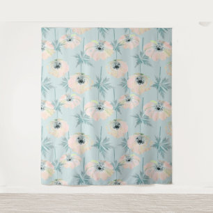 Delicate pink anemones . tapestry