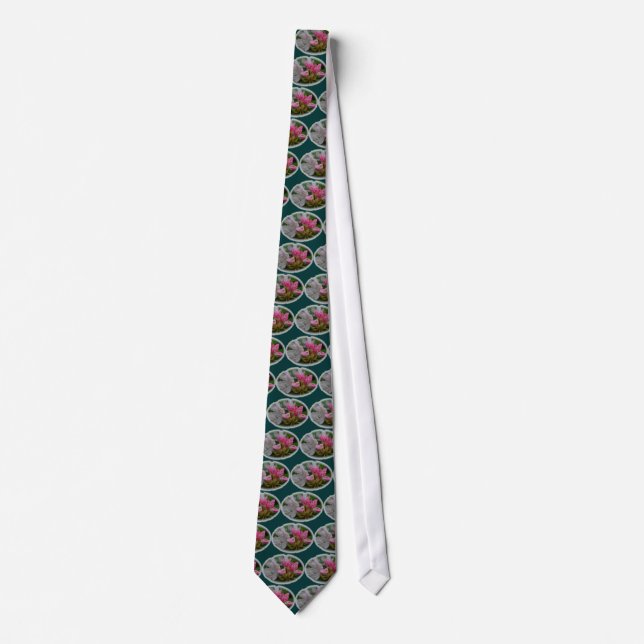 Delicate Pink Azaleas Tie (Front)