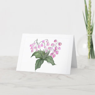 Delicate Pink Bell Flower Plant Greeting Card