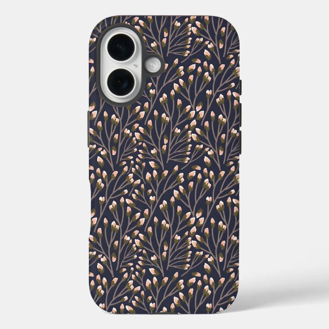 Delicate Pink Buds on Brown Branches Case-Mate iPhone Case (Back)