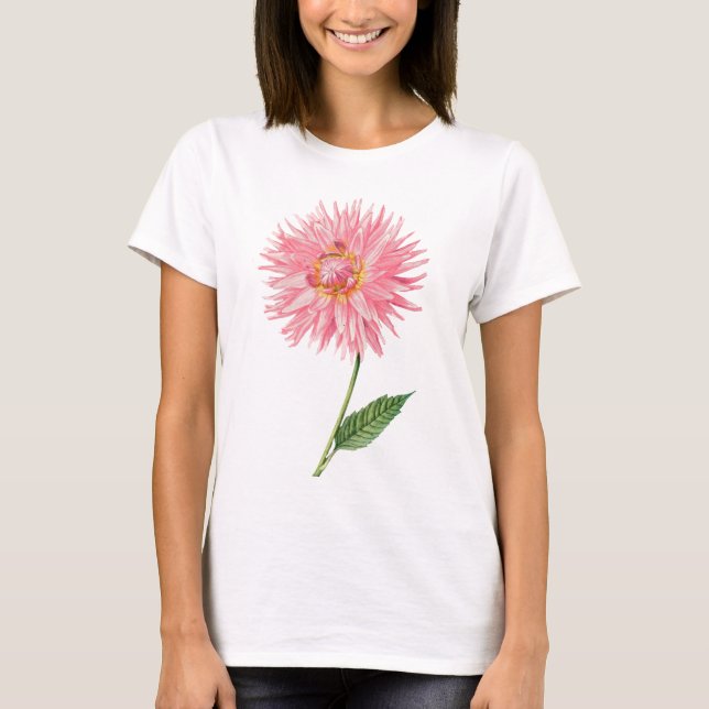 Delicate Pink Dahlia T-Shirt (Front)