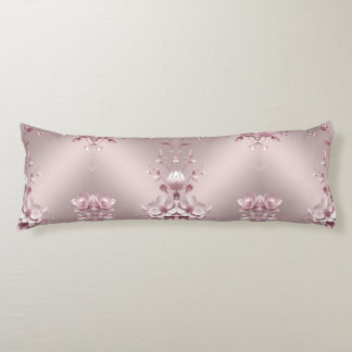 Delicate Pink Floral Body Pillow
