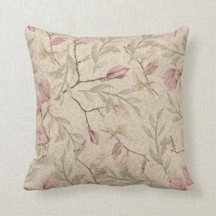 Delicate Pink Floral Cushion