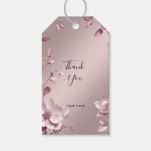 Delicate Pink Floral Gift Tag