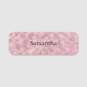  Delicate Pink Floral Personalised Name Tag